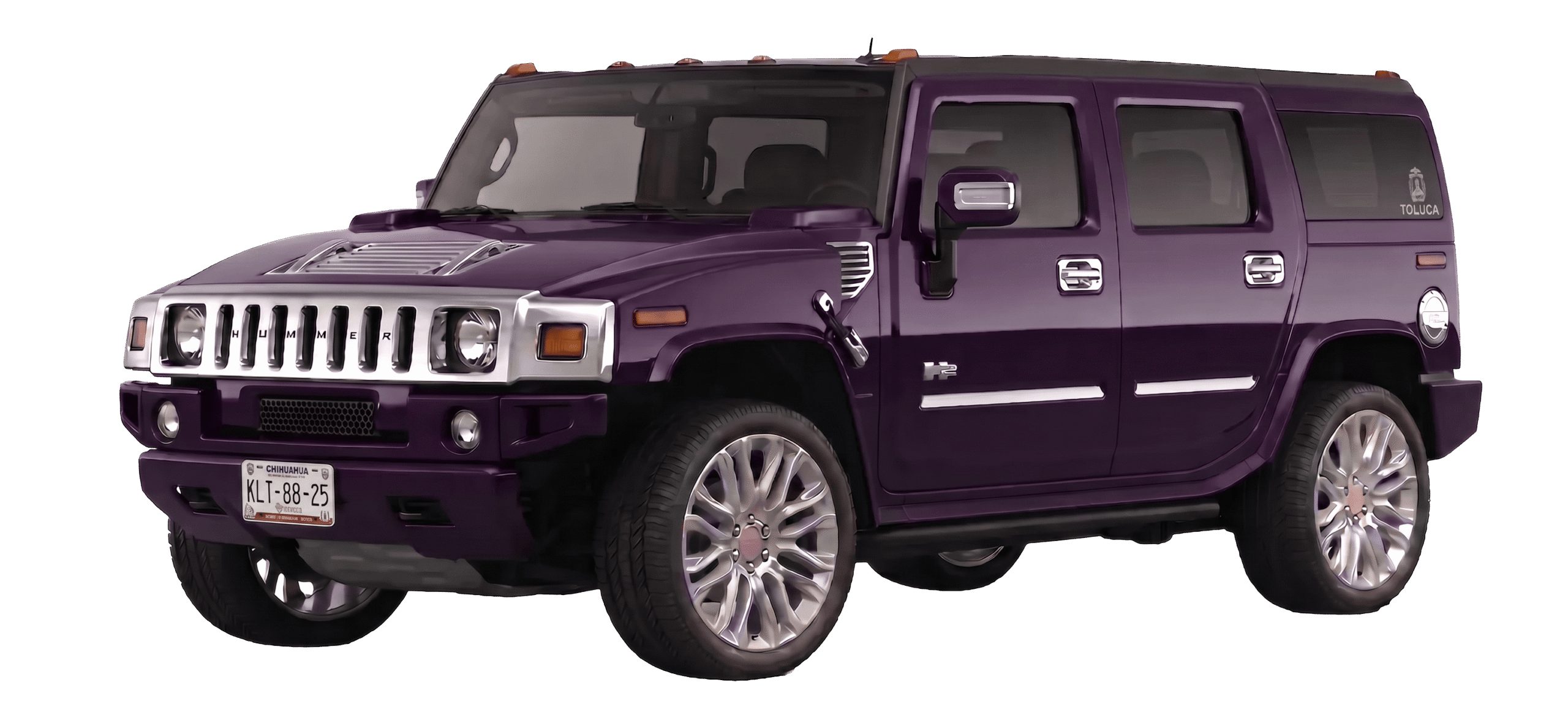 Limusina hummer color morada